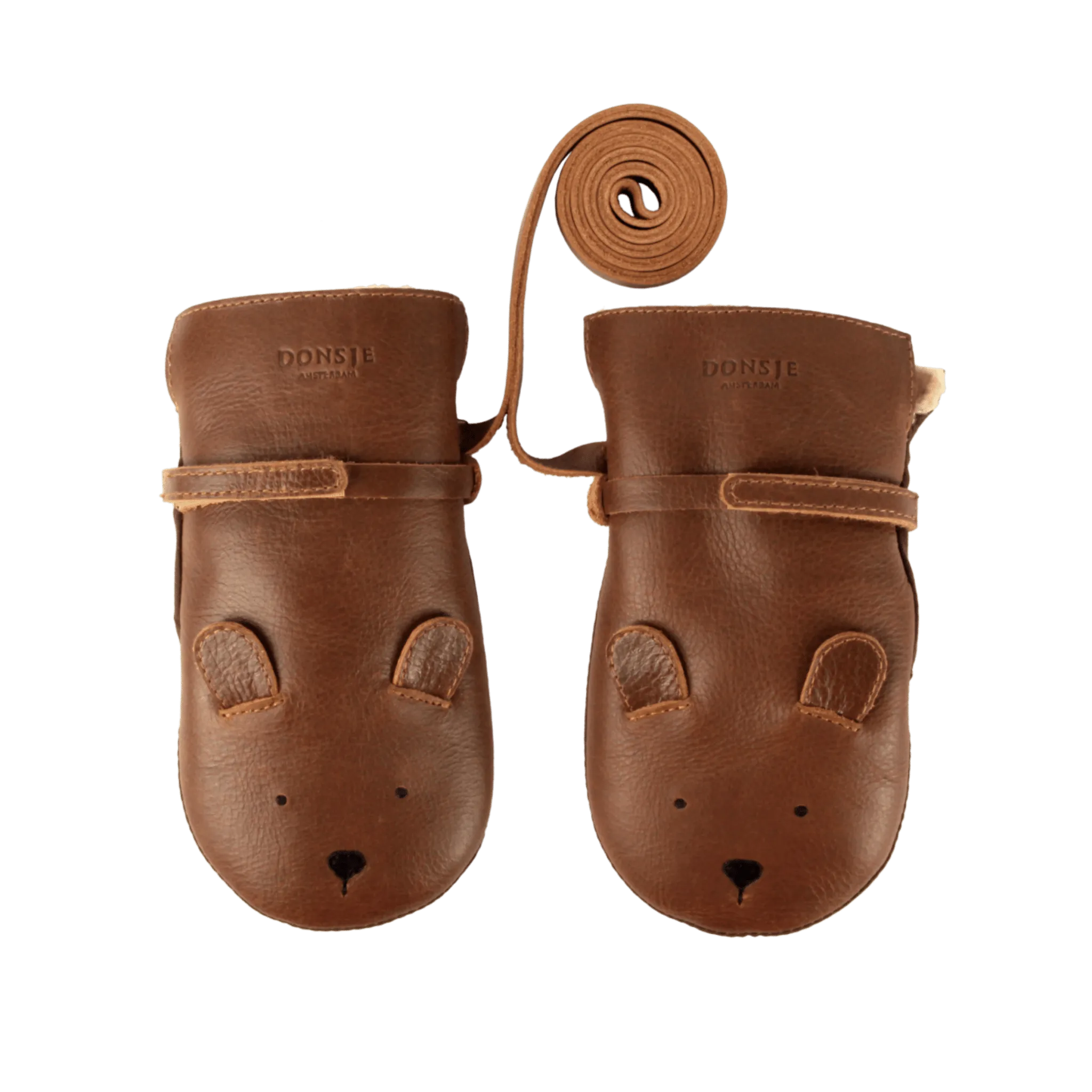 Kapi Classic Mittens Bear - Cognac Classic Leather