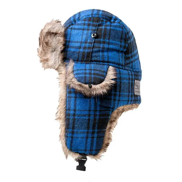 Kids Trapper Hat | Flannel | Blue PreOrder