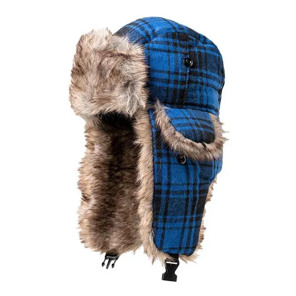 Kids Trapper Hat | Flannel | Blue PreOrder