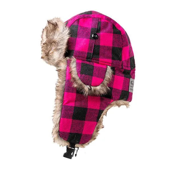 Kids Trapper Hat | Lumberjack Pink PreOrder