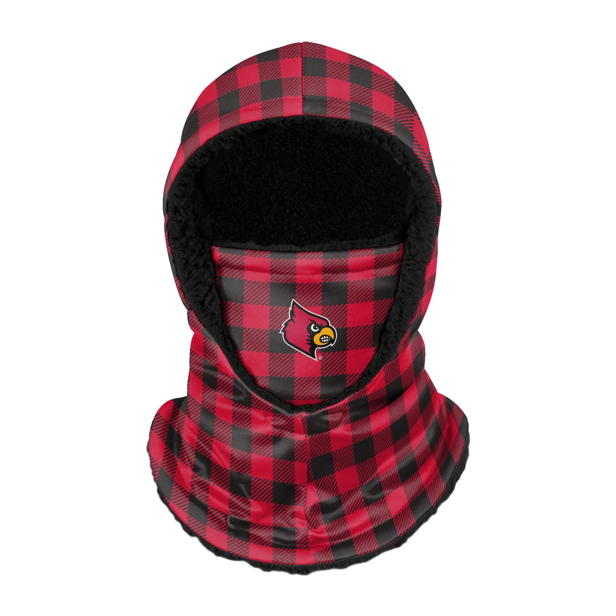 Louisville Cardinals NCAA Plaid Hooded Gaiter