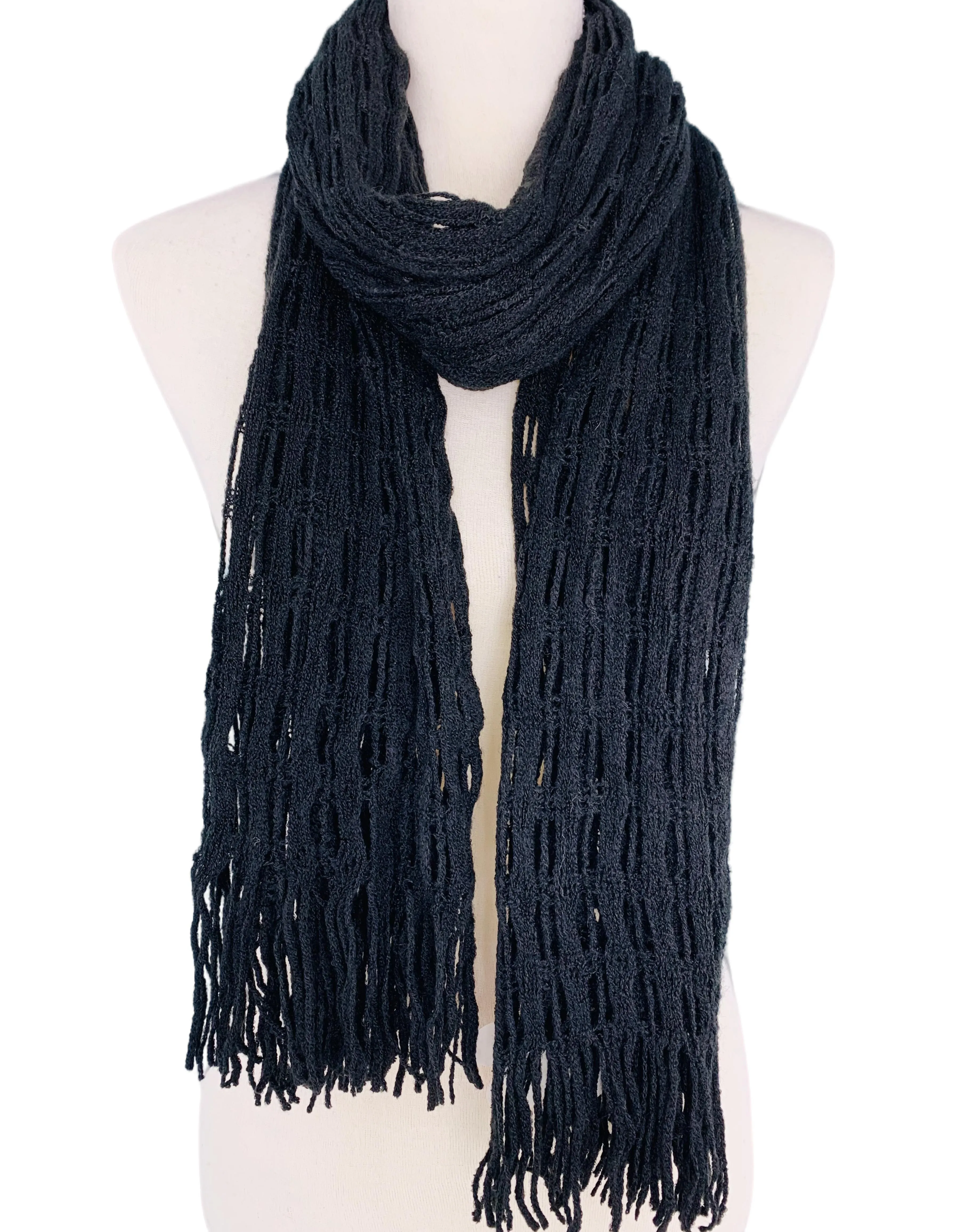 Magic Tubular Knit Scarf with Transformable Loop Design