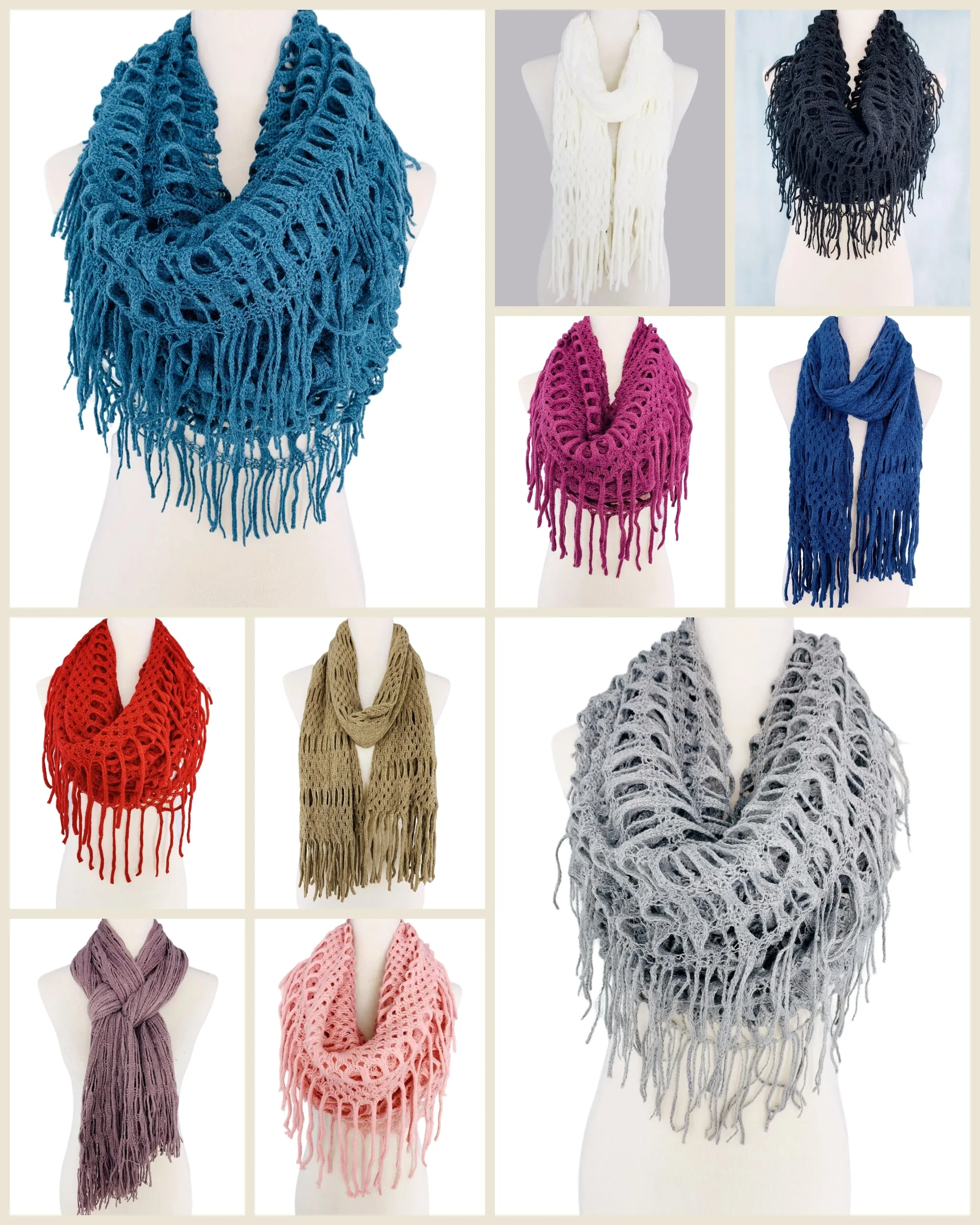 Magic Tubular Knit Scarf with Transformable Loop Design