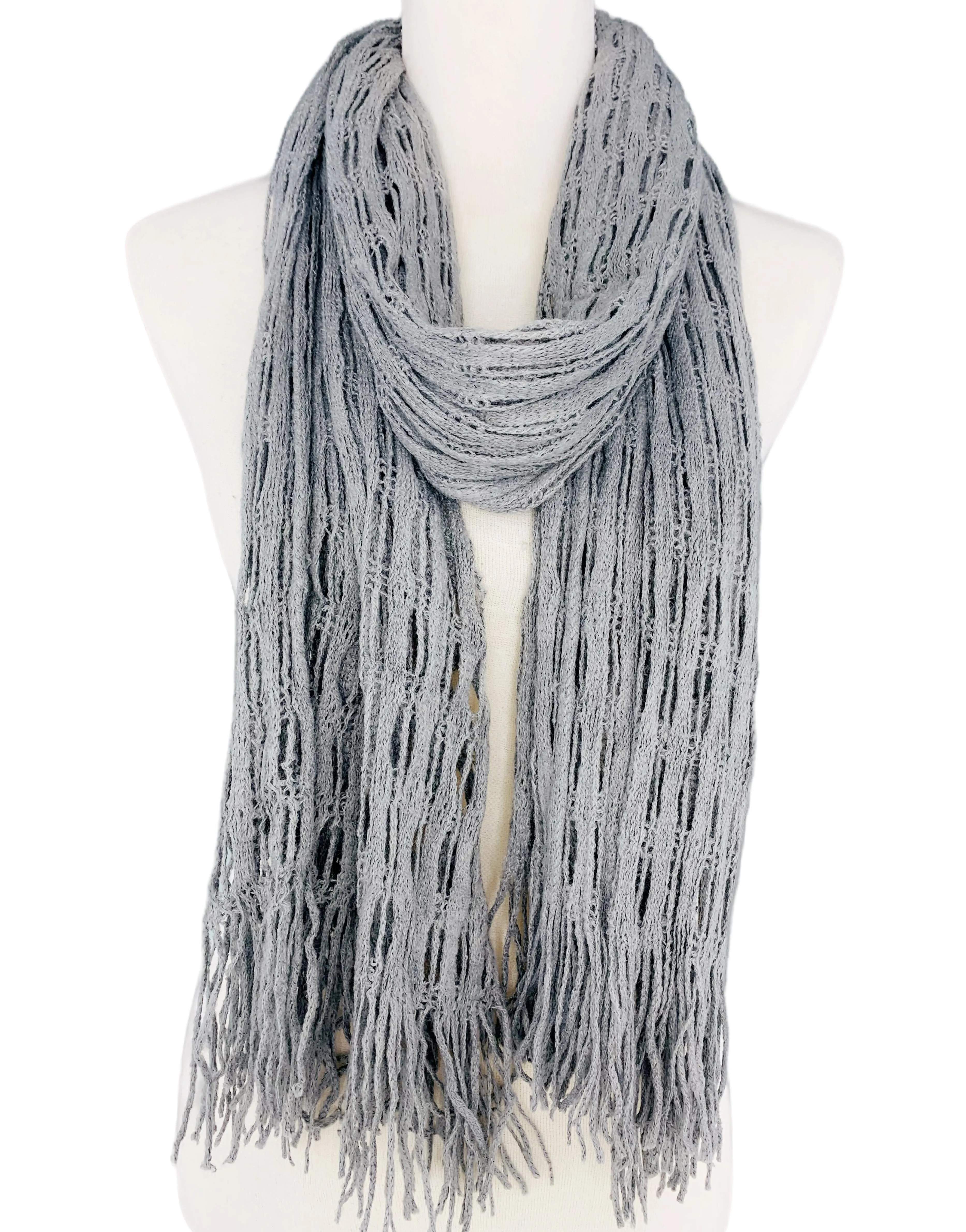 Magic Tubular Knit Scarf with Transformable Loop Design