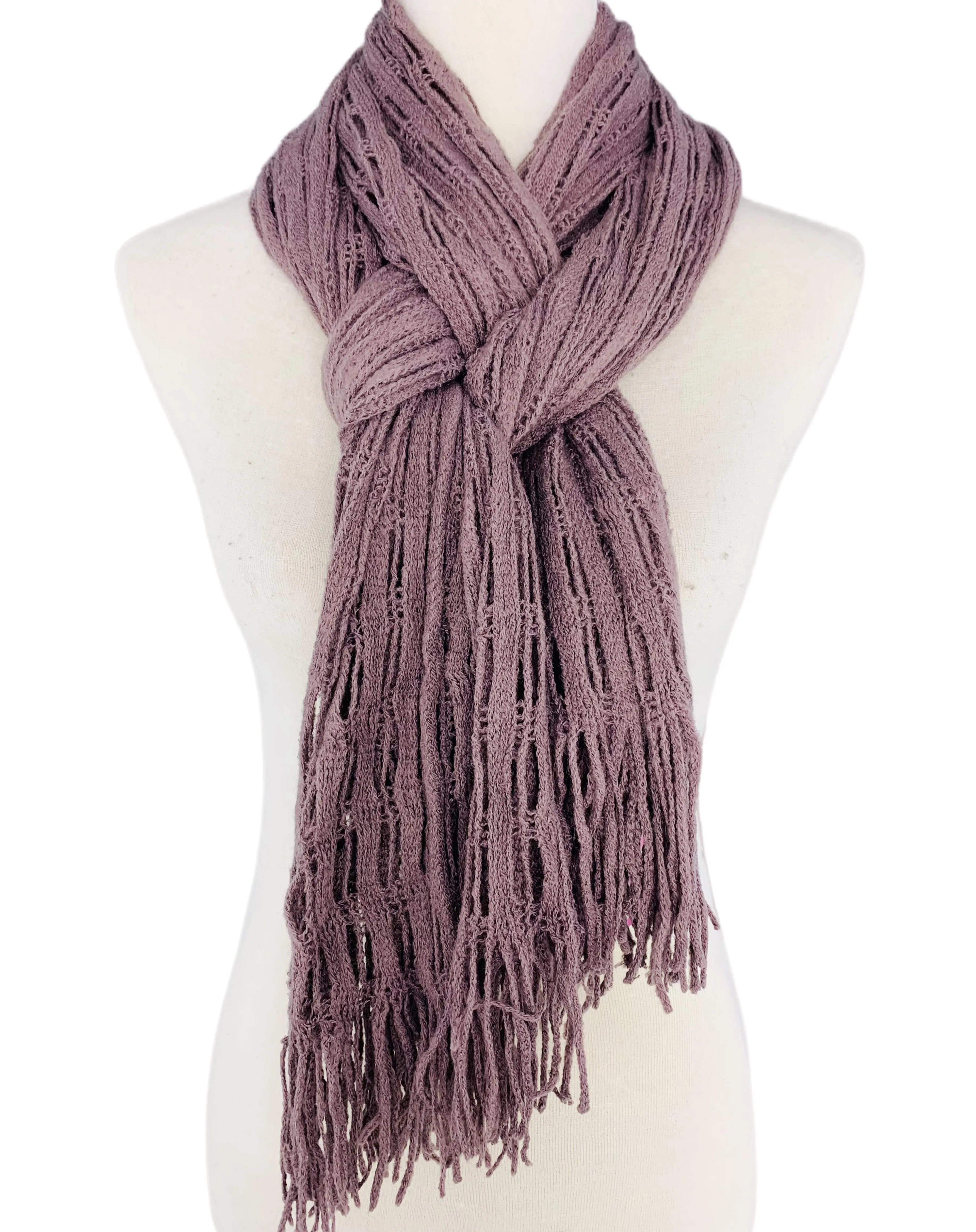 Magic Tubular Knit Scarf with Transformable Loop Design