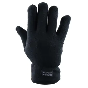 Mens Thermal Insulated Lined Warm Gloves One Size Stretch Classic Black