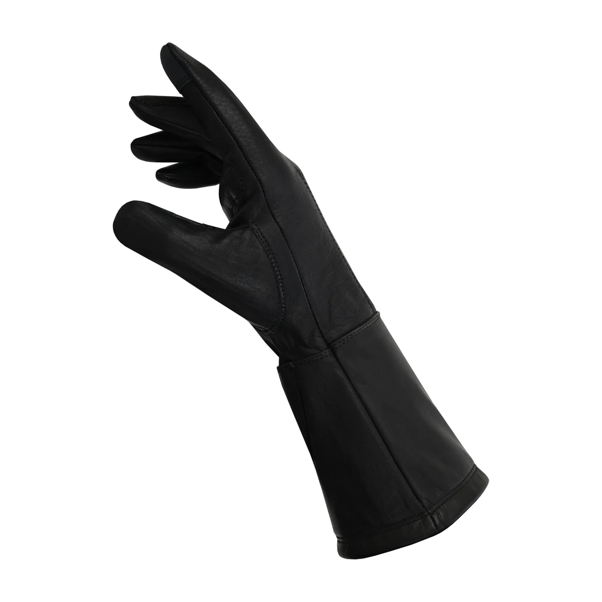 Men's Unlined Technaline Leather, Classic Gauntlet Gloves, Water Resistant