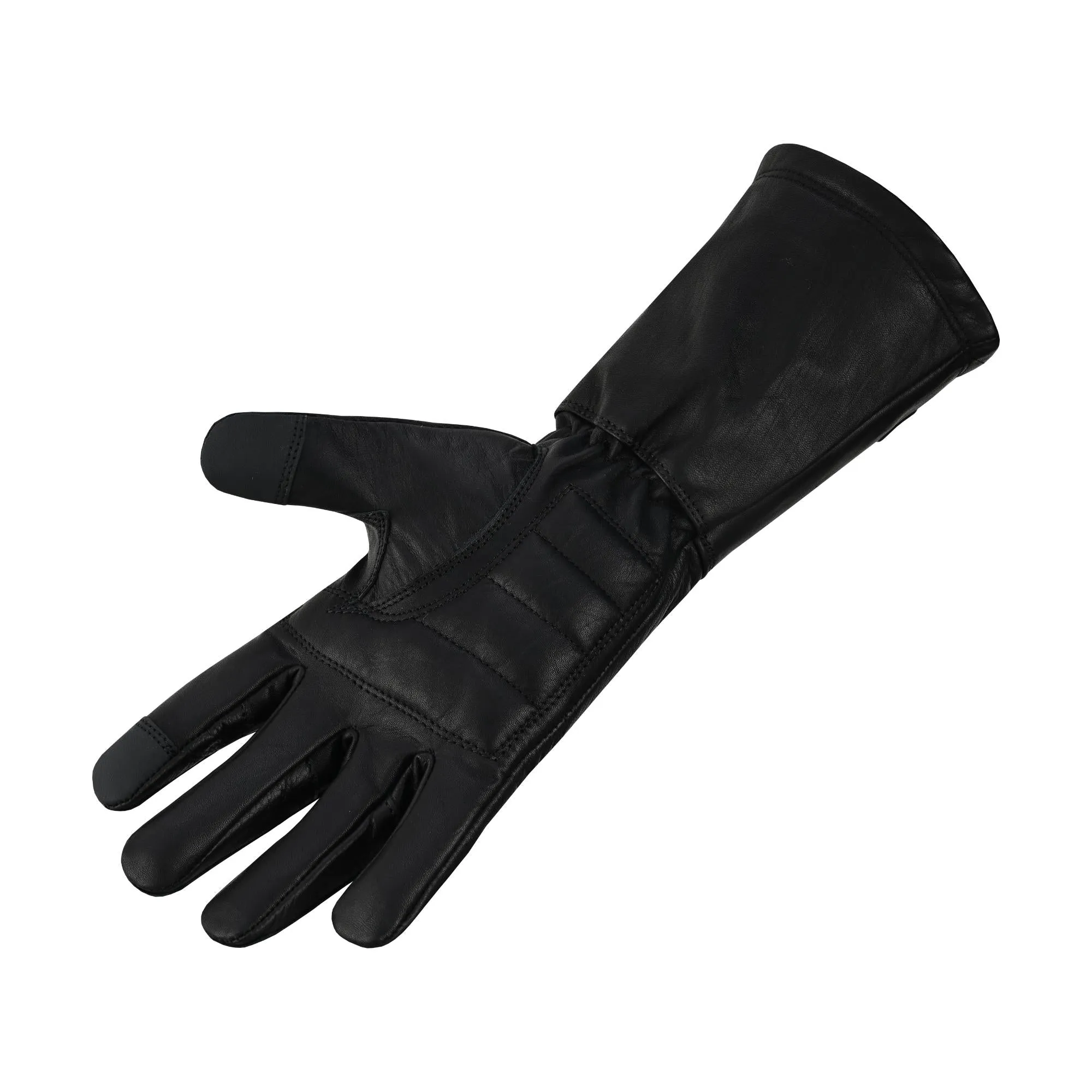 Men's Unlined Technaline Leather, Classic Gauntlet Gloves, Water Resistant