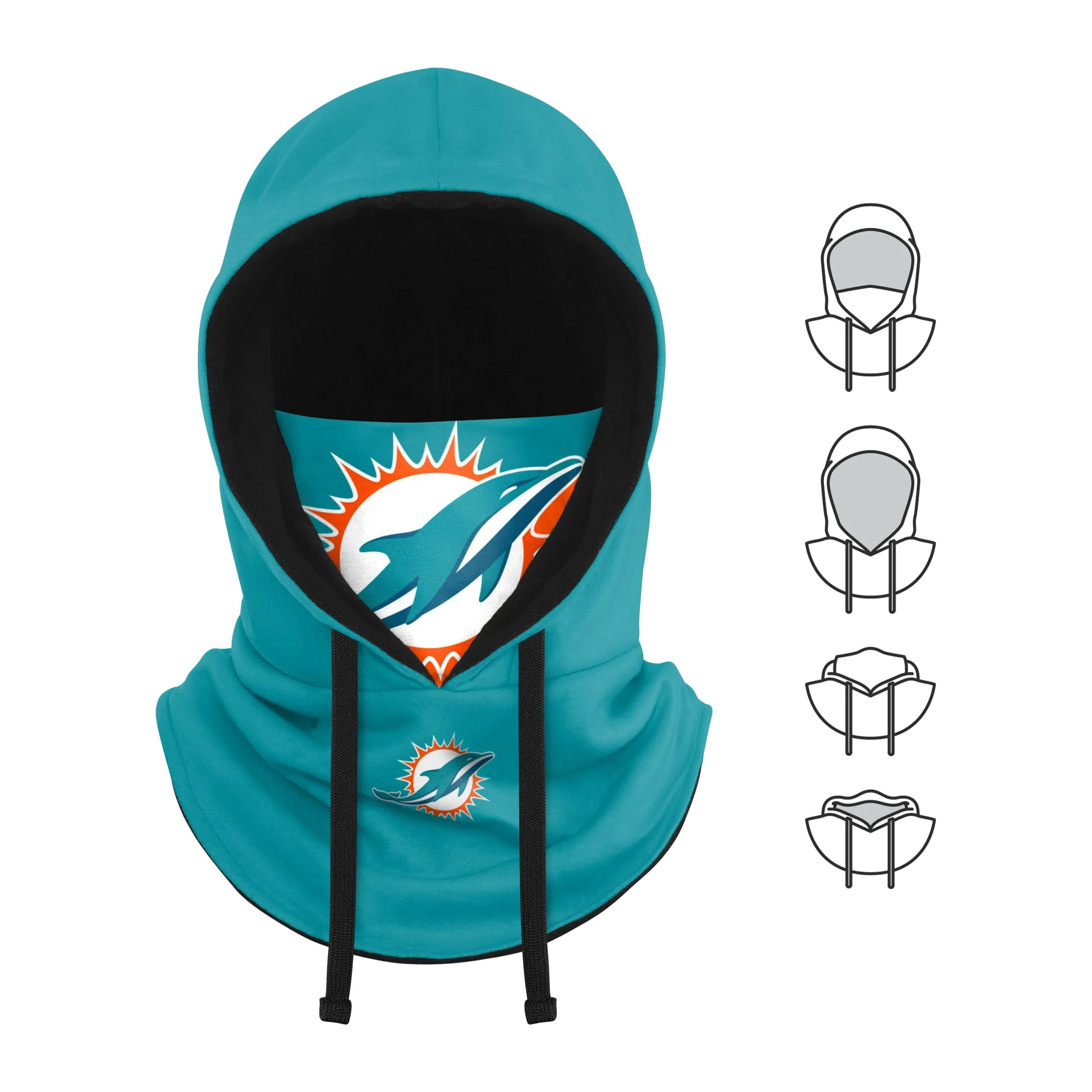 Miami Dolphins NFL Drawstring Hooded Gaiter -