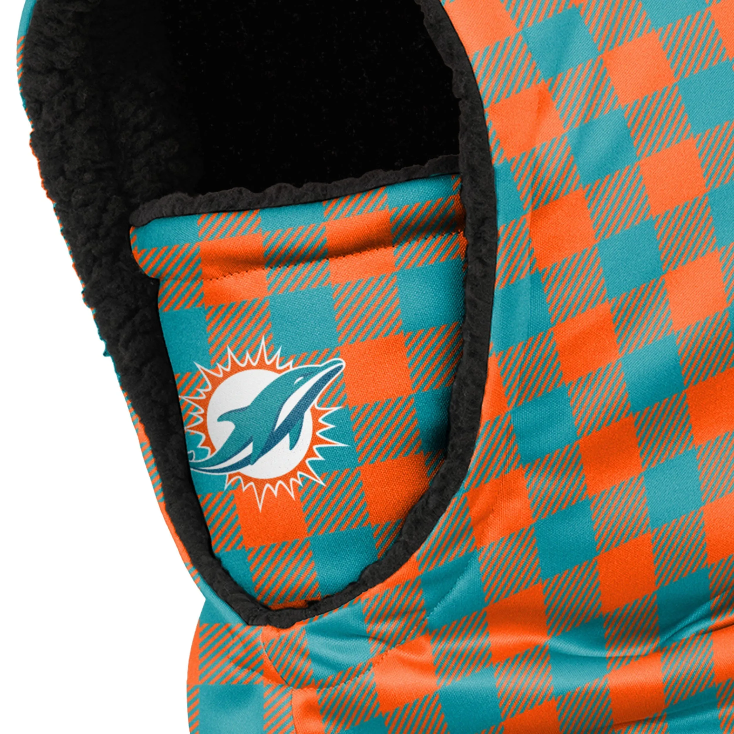 Miami Dolphins NFL Plaid Hooded Gaiter