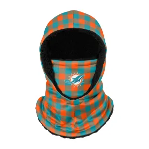 Miami Dolphins NFL Plaid Hooded Gaiter