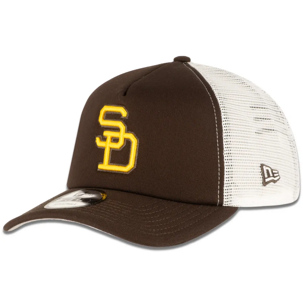 MLB San Diego Padres New Era Foam A-Frame 9FORTY Trucker Adjustable Hat