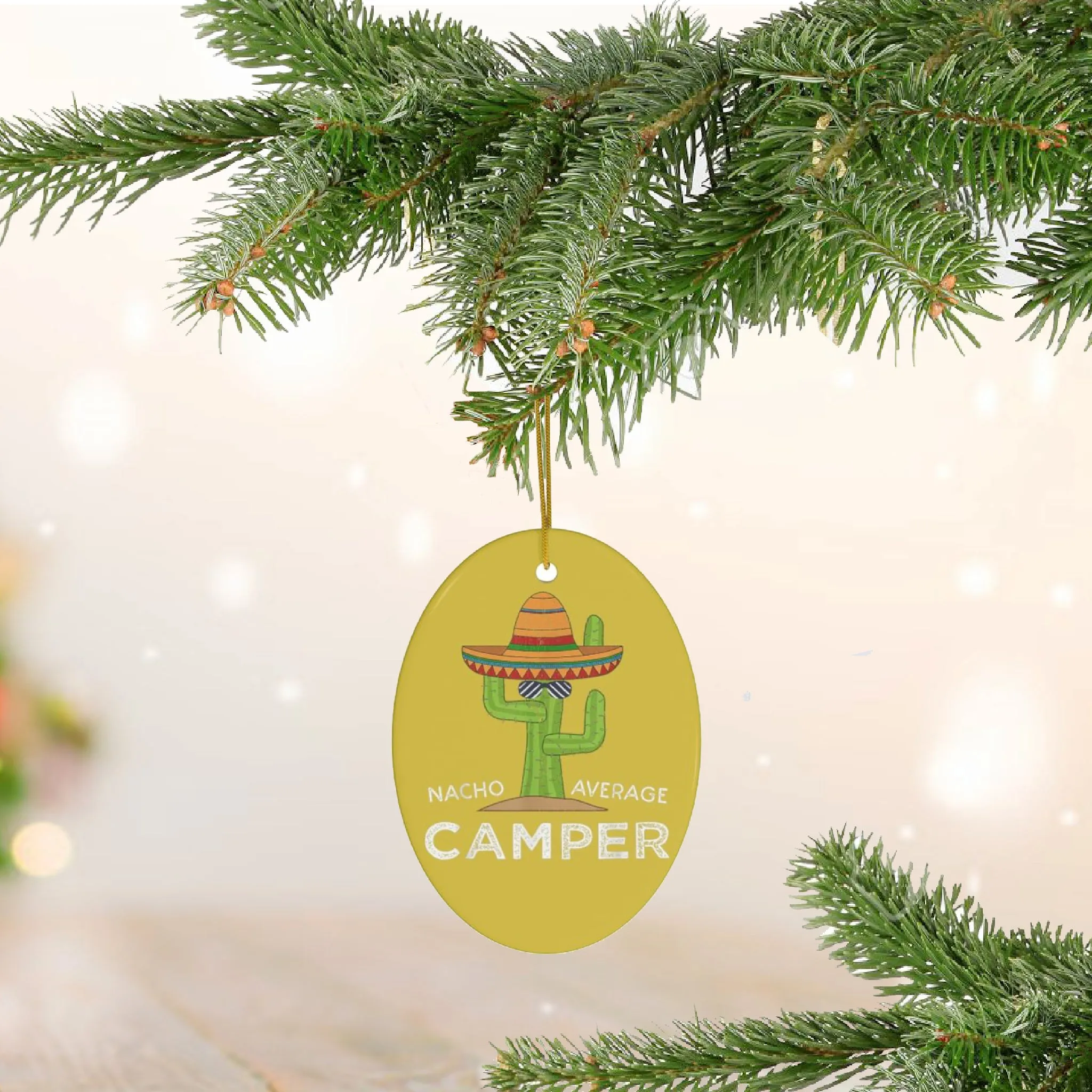 Nacho Camper Ceramic Ornament by Nature's Glow