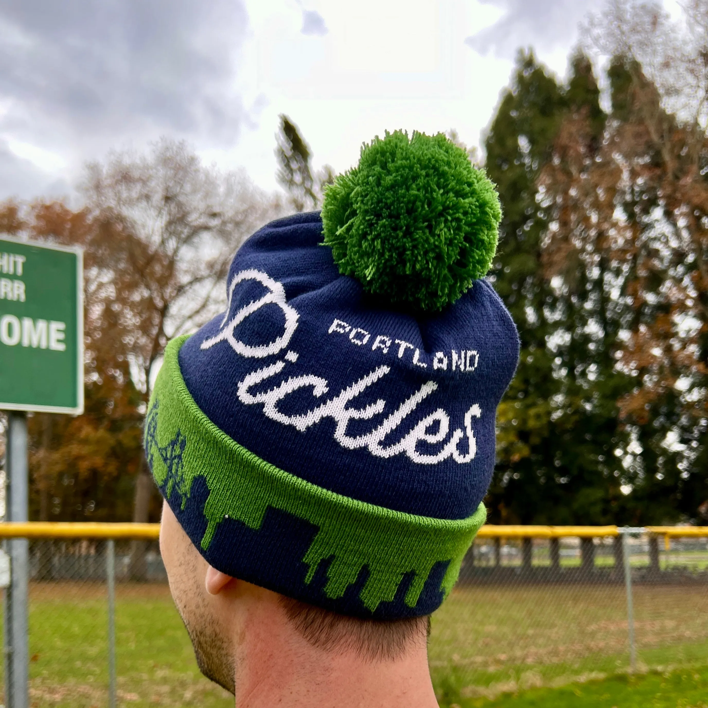 Official League x Portland Pickles Cityscape PomPom Beanie