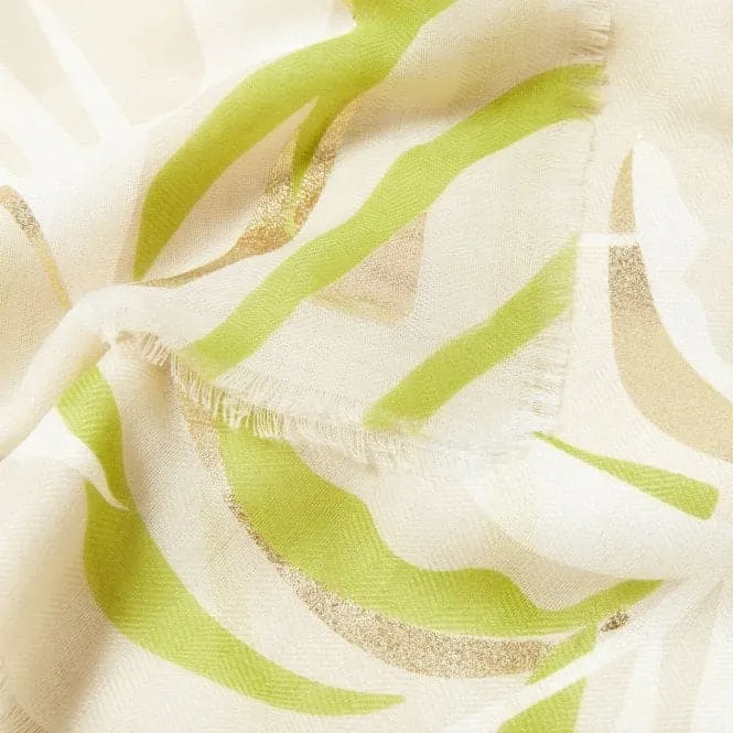 Palm Leaf Foil Printed Scarf KLS558