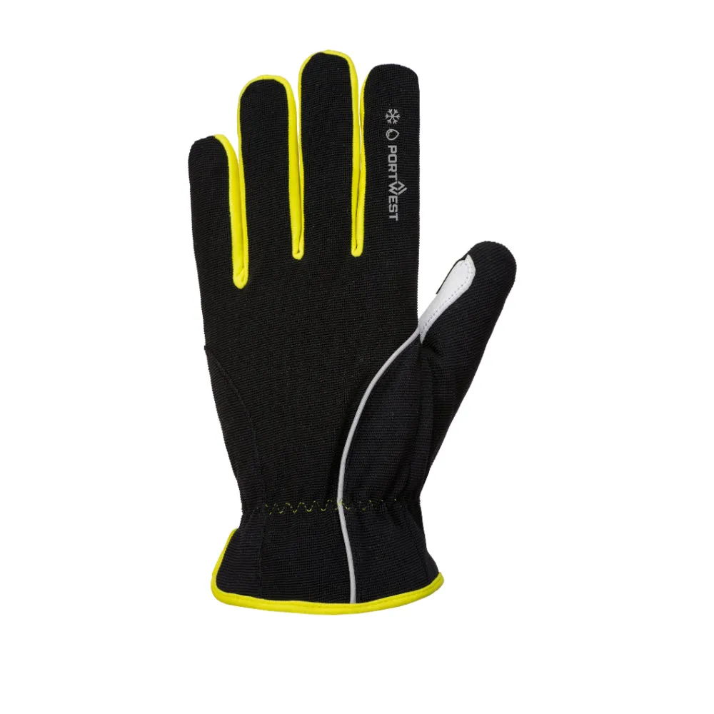 PORTWEST PW3 Thermal Winter Gloves - Leather - Abrasion Level 2 - A776