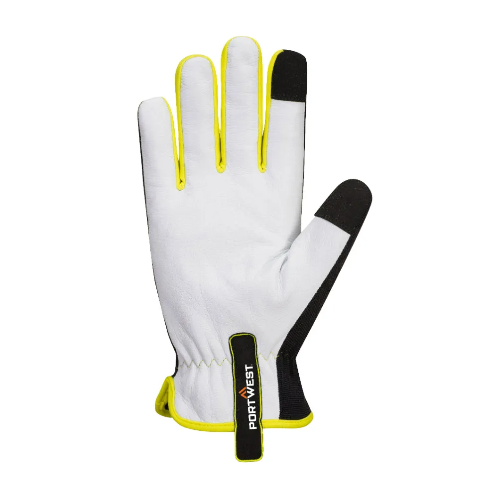 PORTWEST PW3 Thermal Winter Gloves - Leather - Abrasion Level 2 - A776