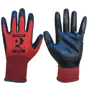 Predator Scarlet Nitrile Dipped Gloves