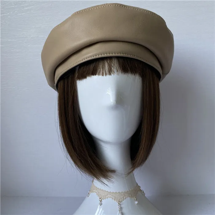 Premium Lambskin Leather Beret - Soft French-Style Hat for Women