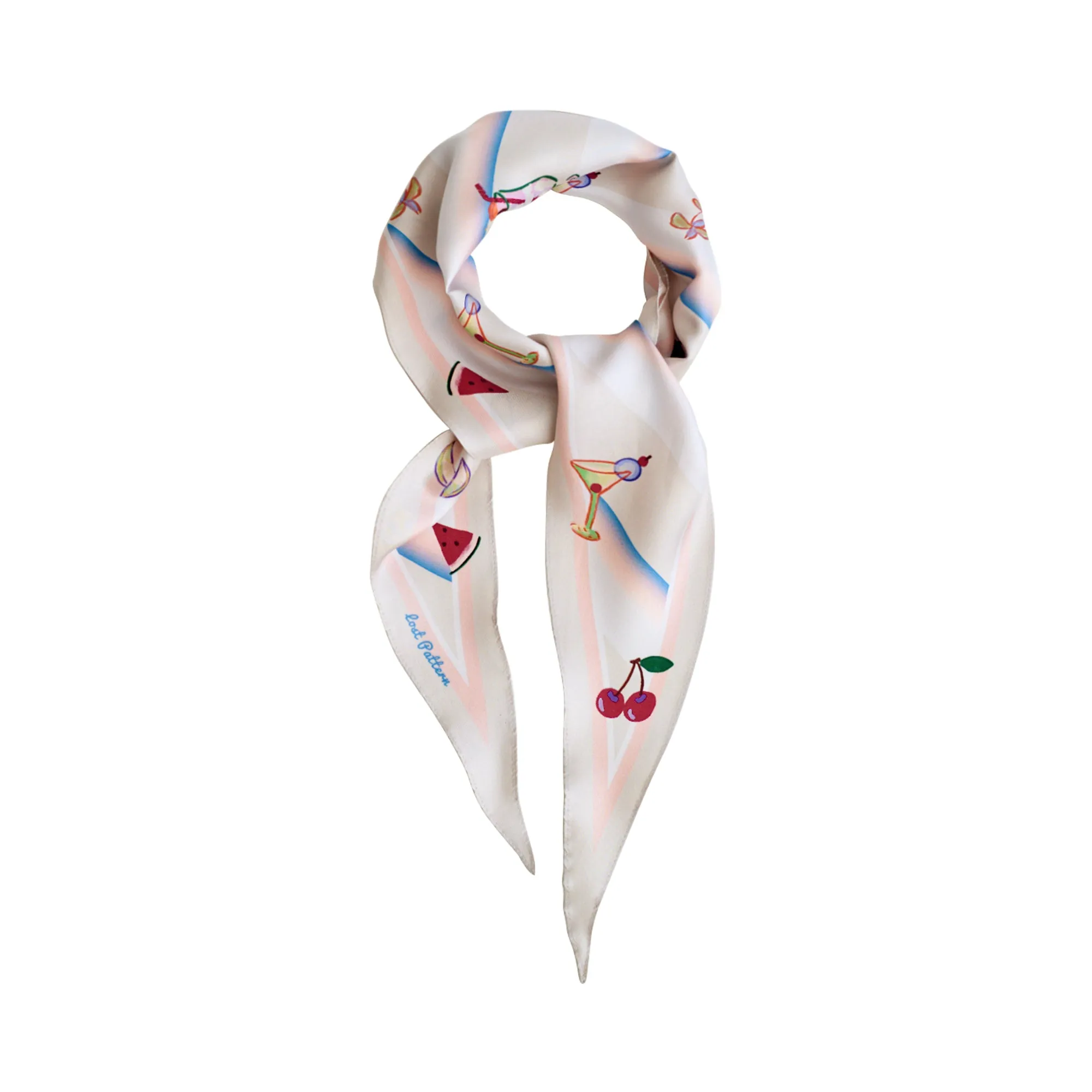 "Happy Hour" Silk Diamond Neckerchief