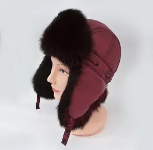 READY to SHIP Ear Flap Hat, Rabbit Fur Kids Hat, Ushanka Hat, Child Hat, Fur Hat with Ear Flaps, Childs Fur Hat, Trapper Hat, Girl Hat, Fur