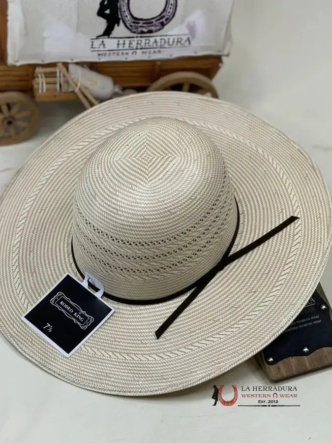 RODEO KING OPEN CROWN STYLE 3 STRAW HAT