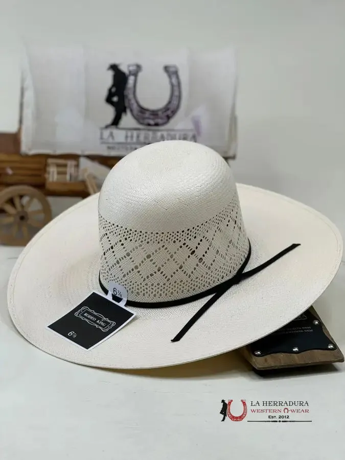 RODEO KING OPEN CROWN STYLE 4 STRAW HAT