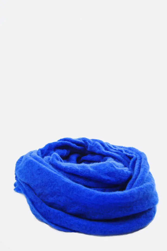 Royal Blue Classic Cashmere Knit Tube Scarf