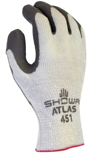 Showa ThermaFit 451L-09.RT Work Gloves, Unisex, L, 9 in L, Knit Wrist Cuff, Rubber, Dark Gray :PR: QUANTITY: 1