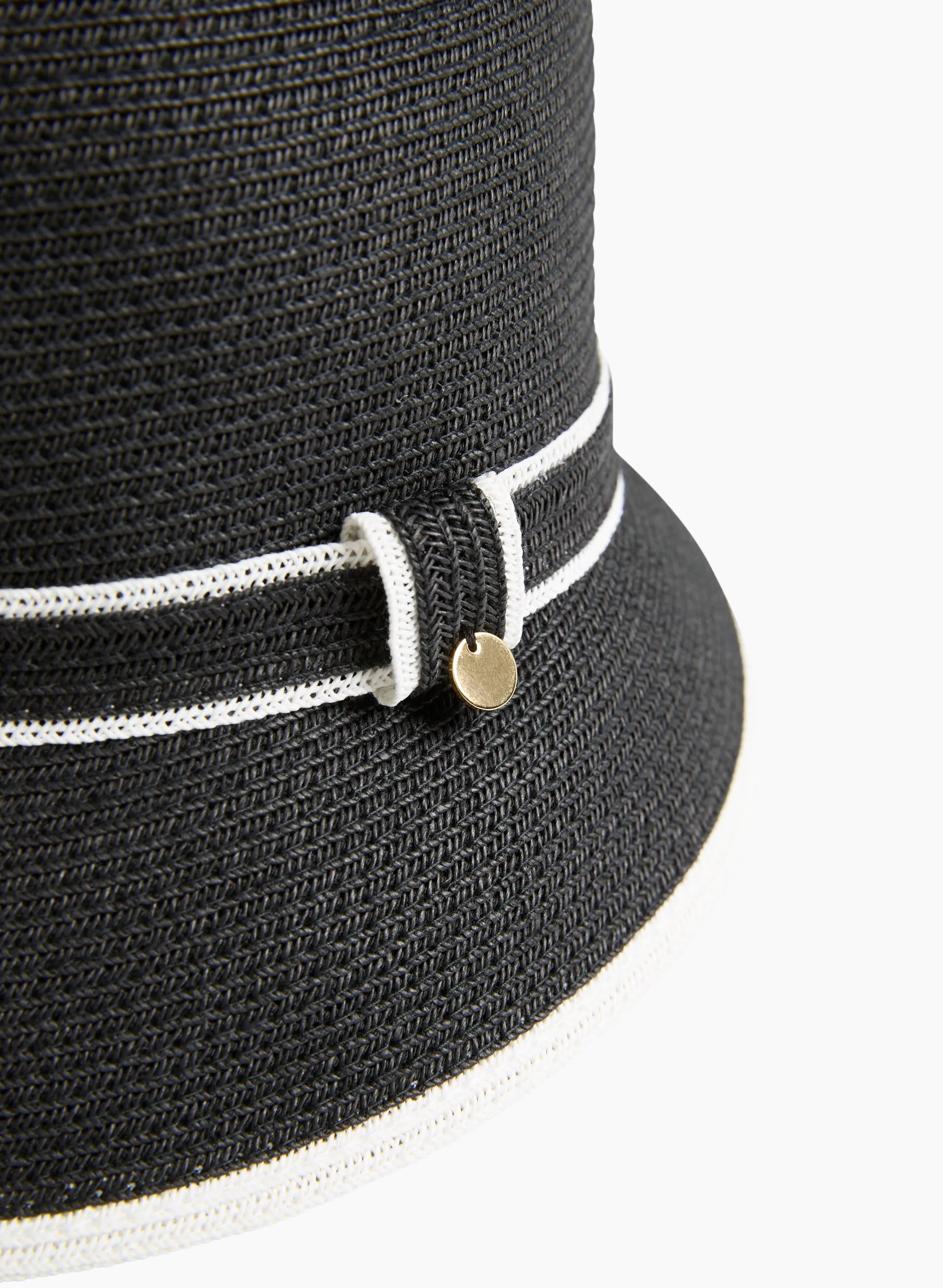 Straw Cloche Hat With Band