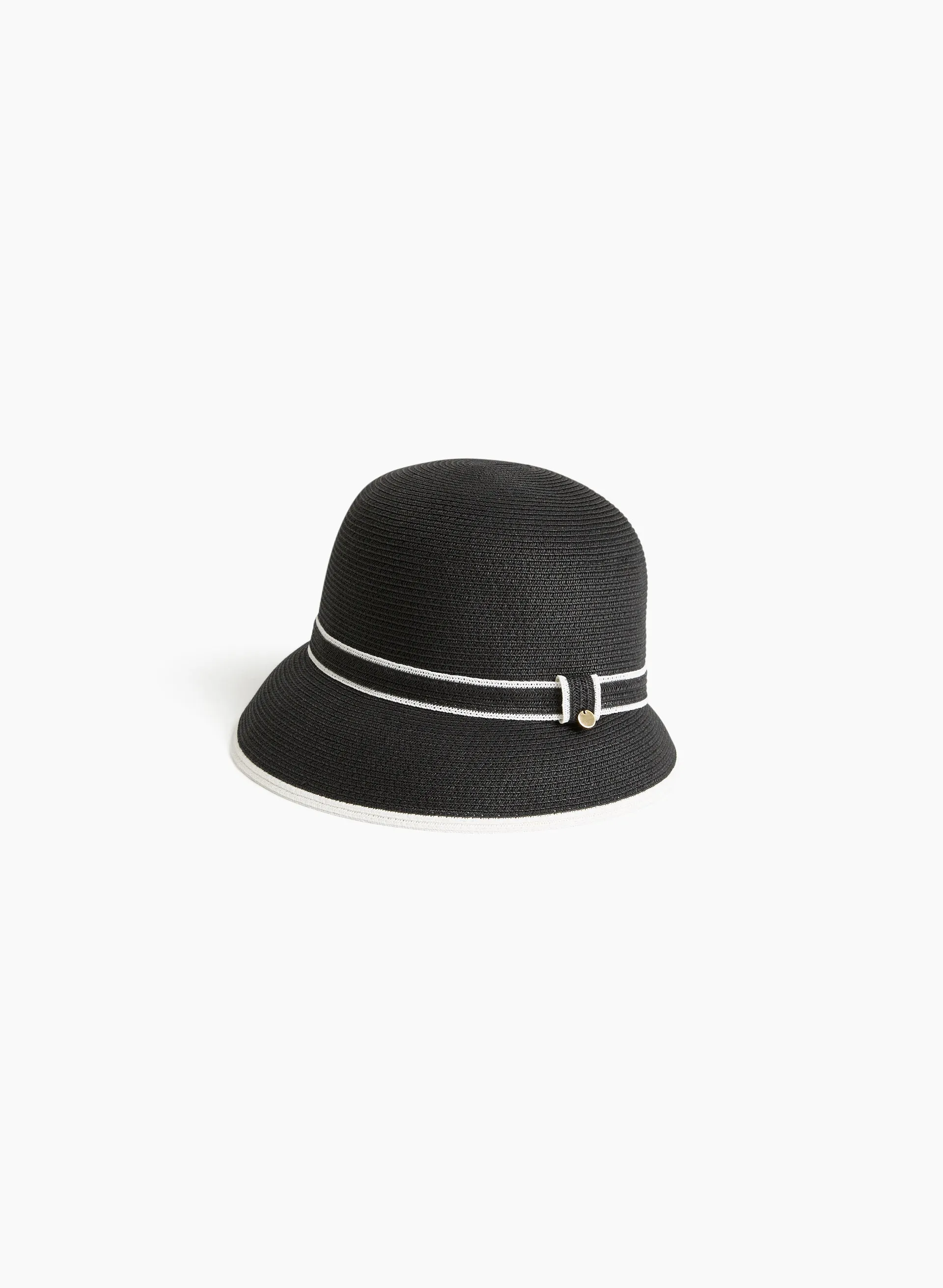 Straw Cloche Hat With Band