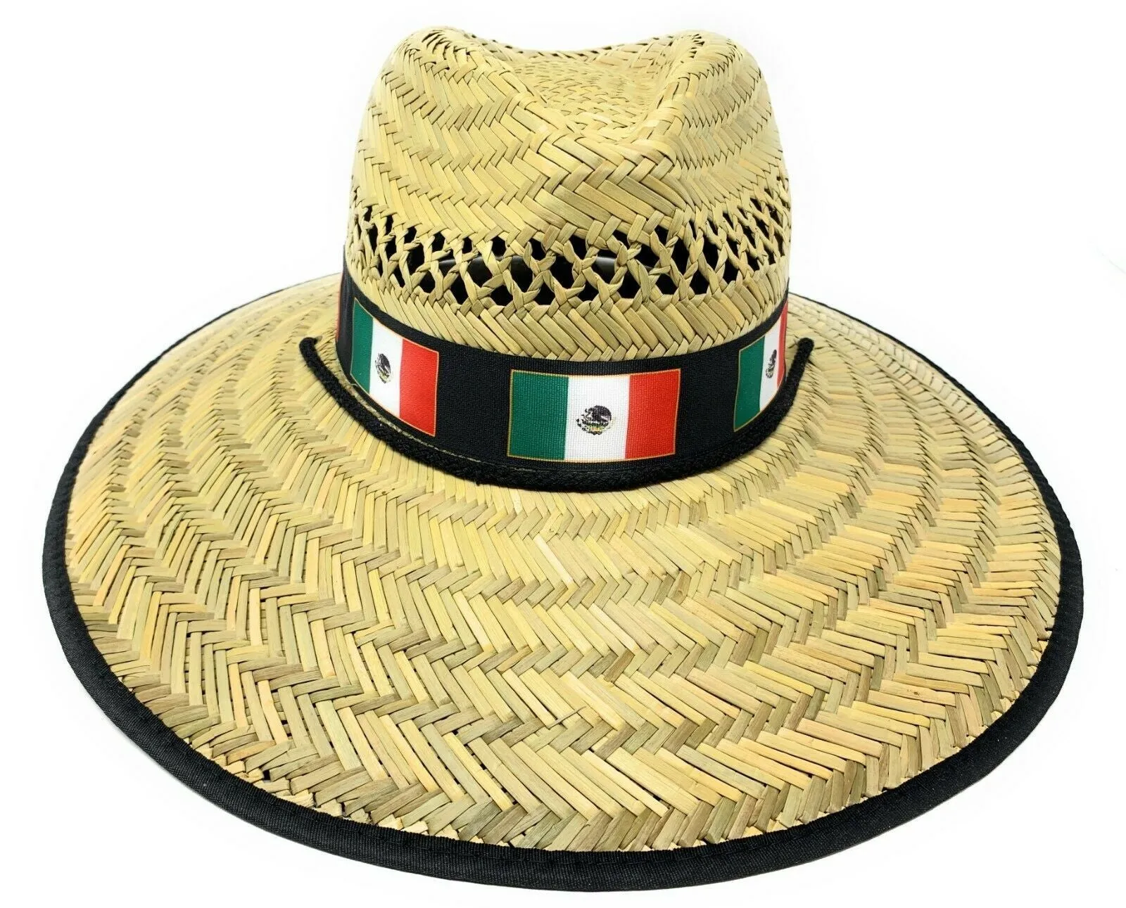 Stylish Straw Hats Caps Lifeguard Sombrero Postal Sun Beach Wide Brim Unisex