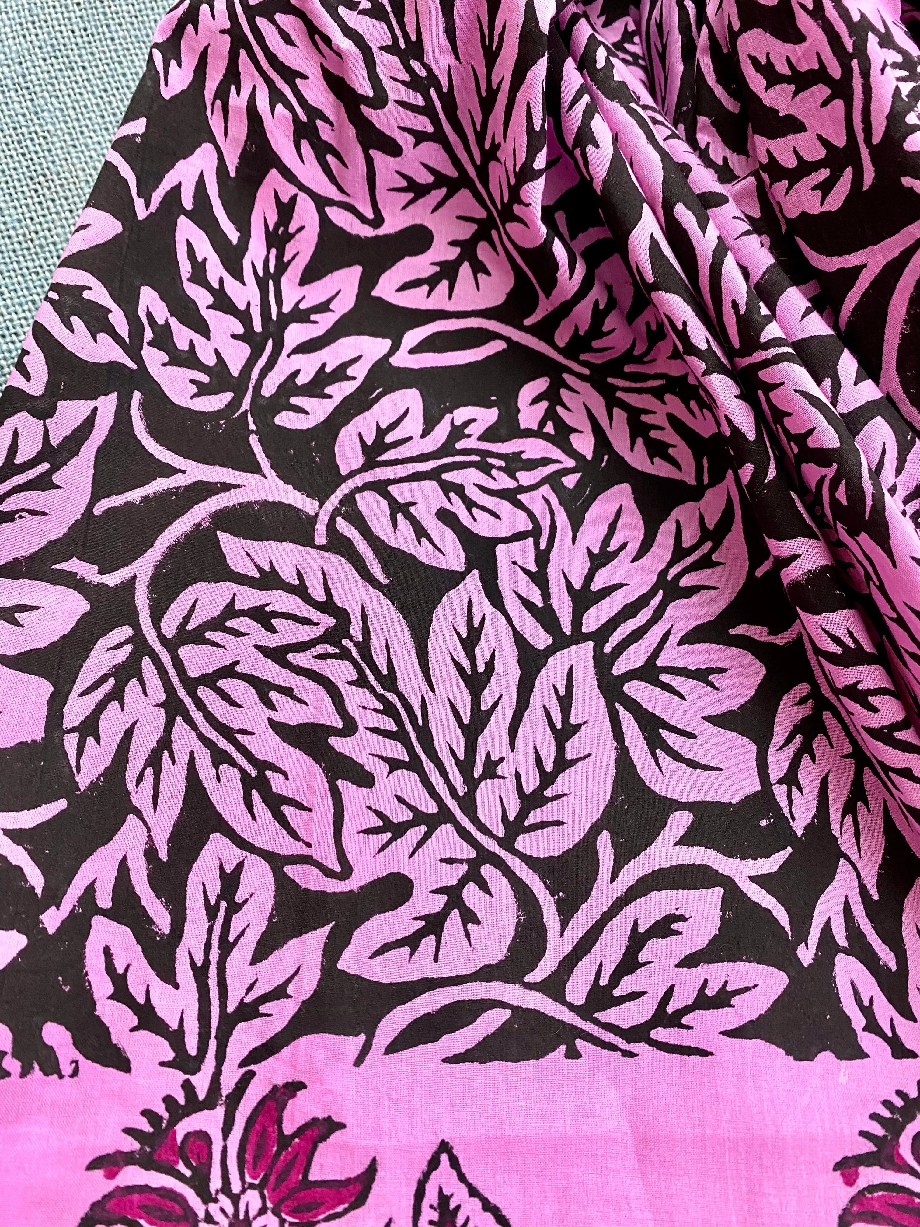 Taffy Forest Block Printed Muslin Scarf