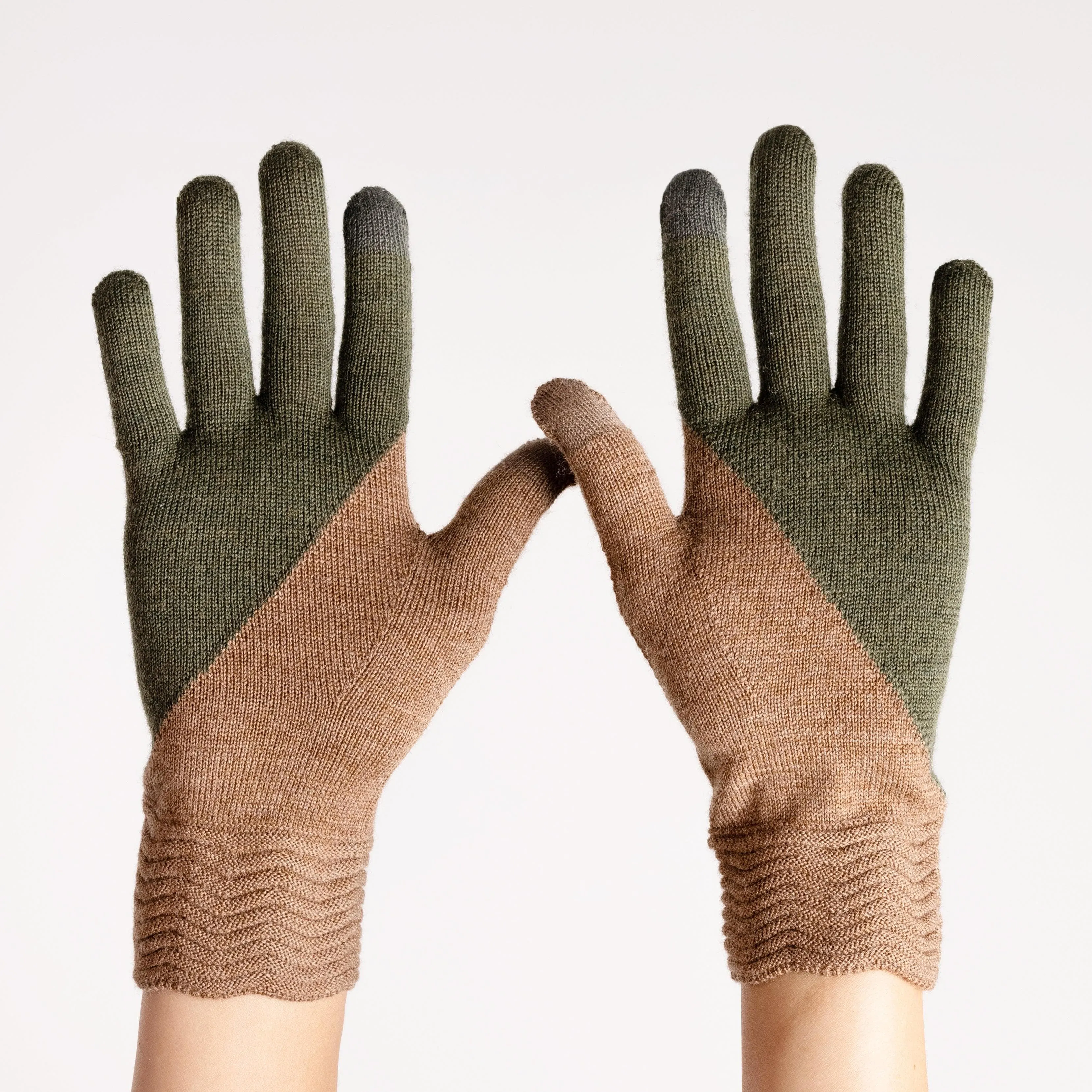 Tech Gallery Glove Colorblock | Merino Wool Touchscreen