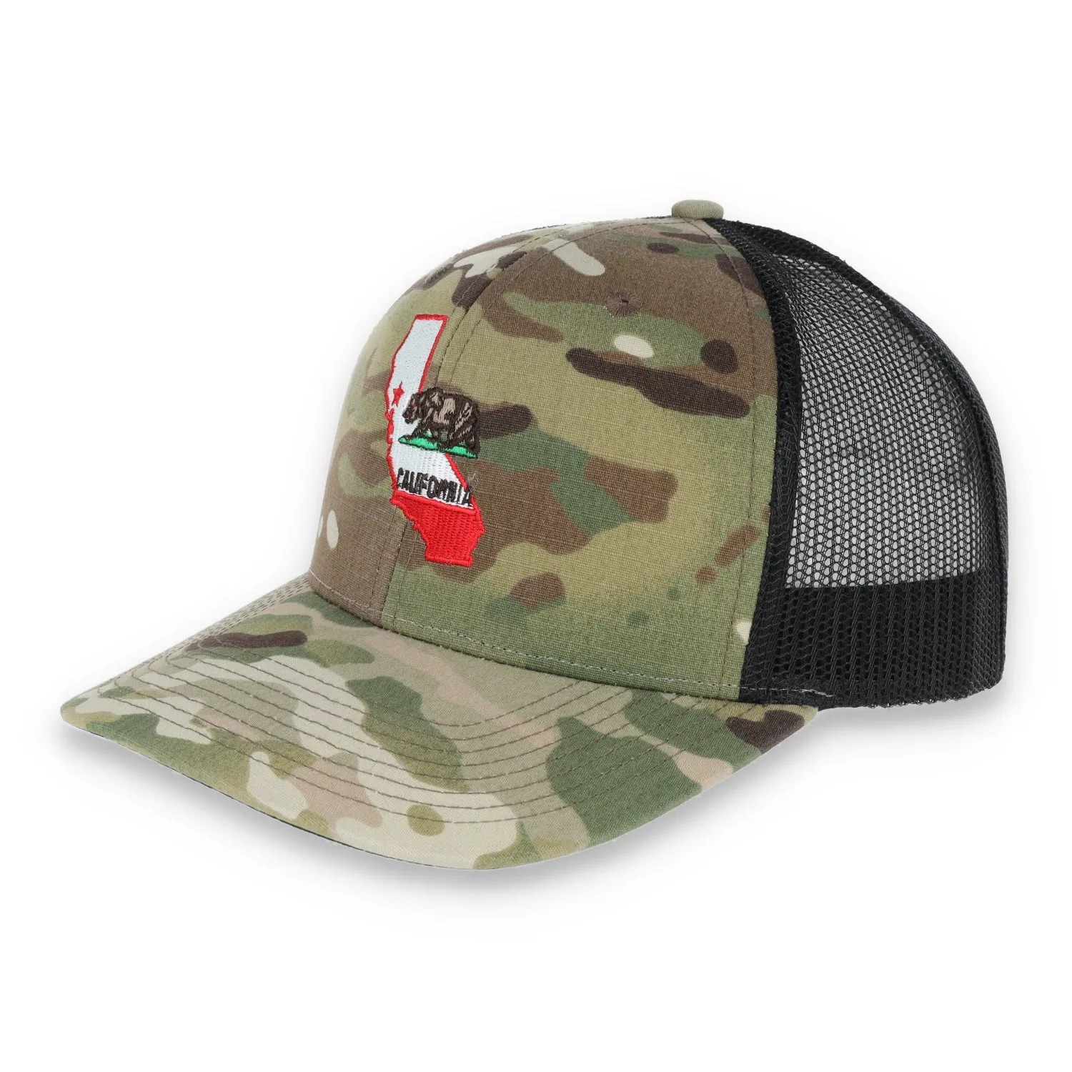 THE COLISEUM CALIFORNIA STATE BEAR TRUCKER SNAPBACK HAT- MULTICAM/BLACK