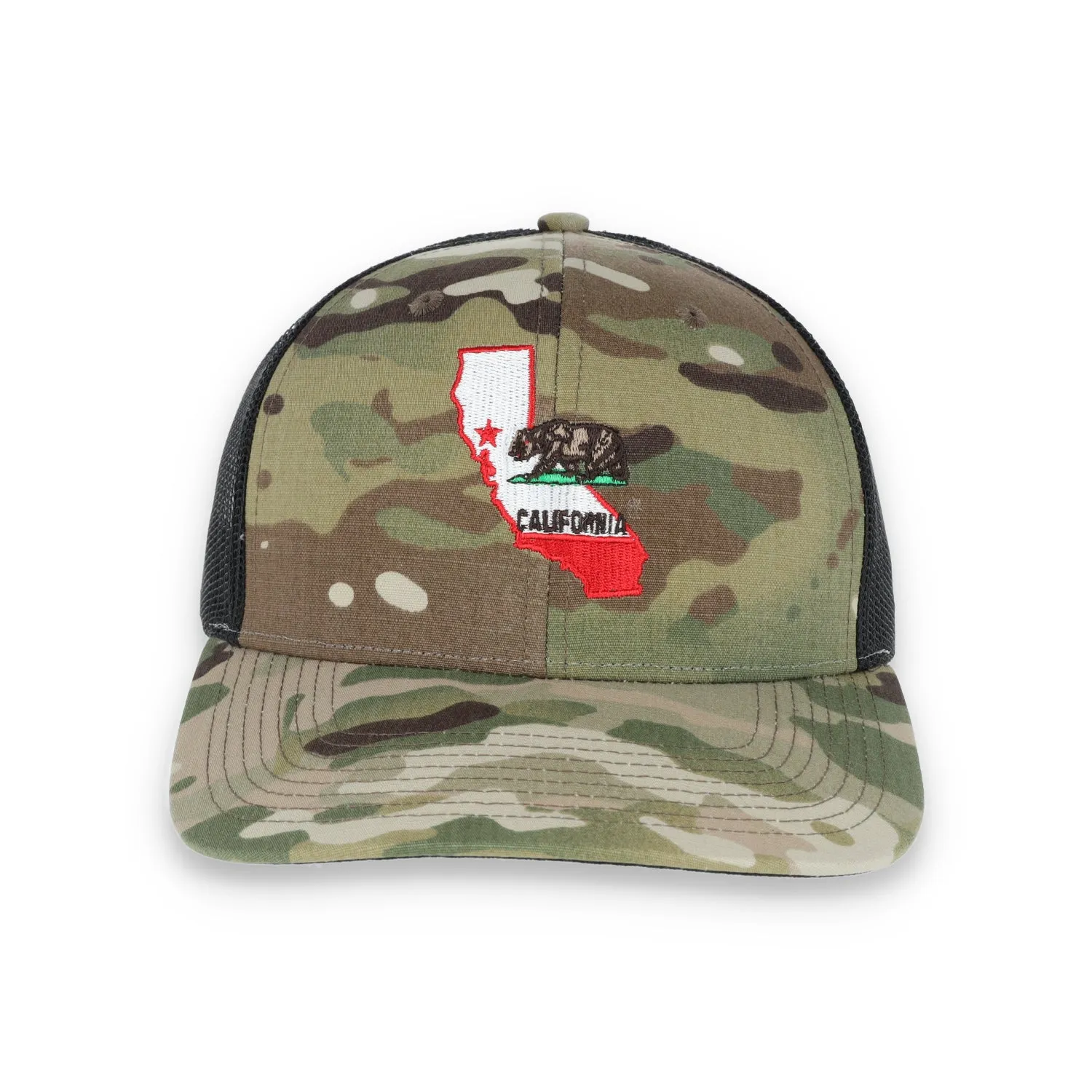 THE COLISEUM CALIFORNIA STATE BEAR TRUCKER SNAPBACK HAT- MULTICAM/BLACK