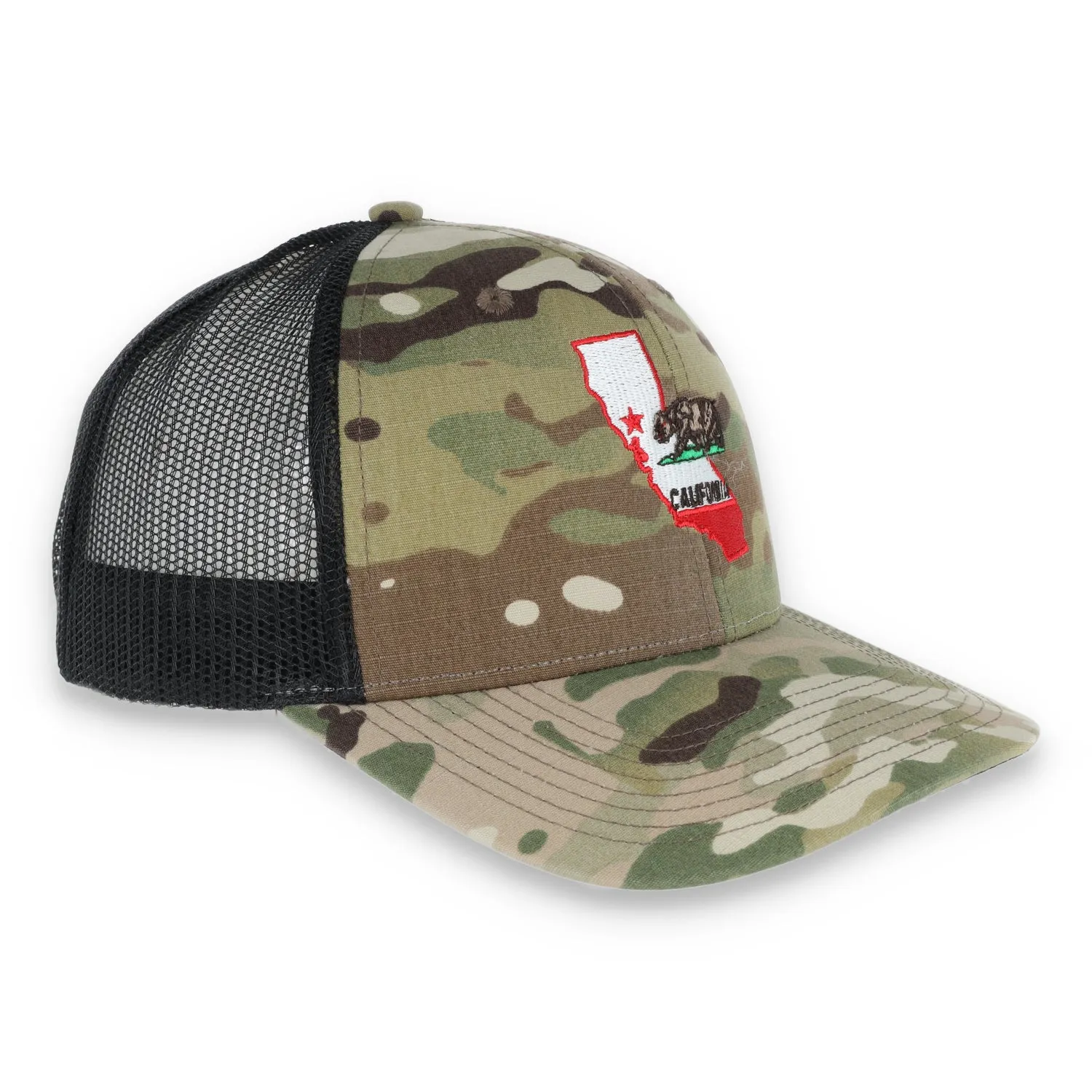 THE COLISEUM CALIFORNIA STATE BEAR TRUCKER SNAPBACK HAT- MULTICAM/BLACK