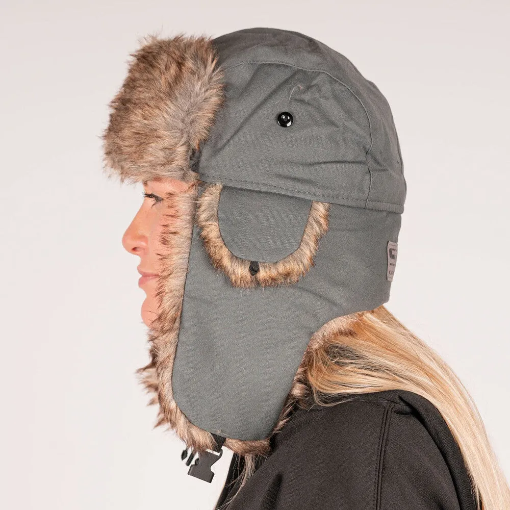 Trapper Hat | Canvas | Grey PreOrder