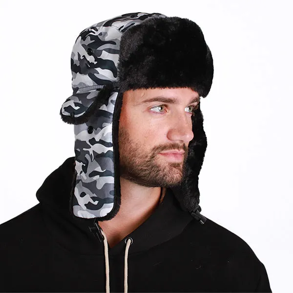 Trapper Hat | Snow Military Camo