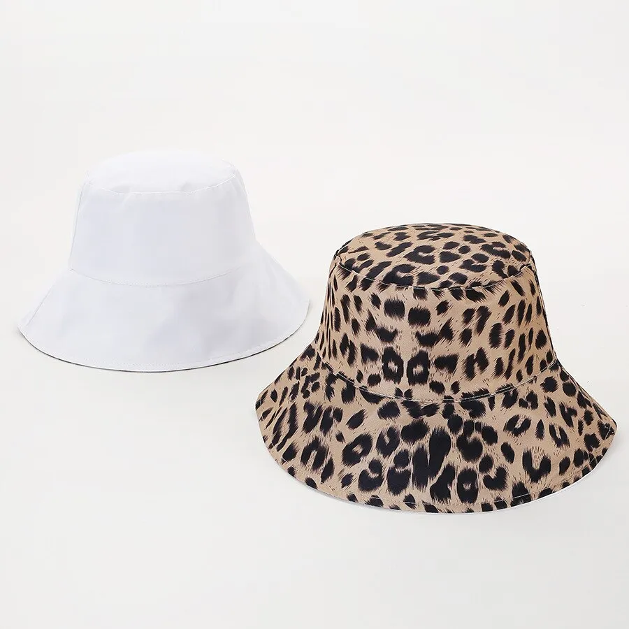 Two Side Reversible Panama Beach Sun Protection Fisherman Bucket Hats