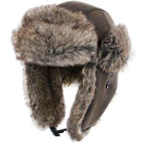 Walrus Hats Faux Fur Brown Trapper Hat