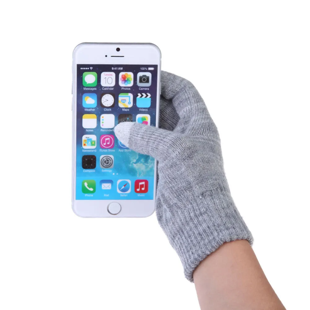 Women Men Touch Screen Soft Cotton Winter Gloves Warmer Smart For All phones