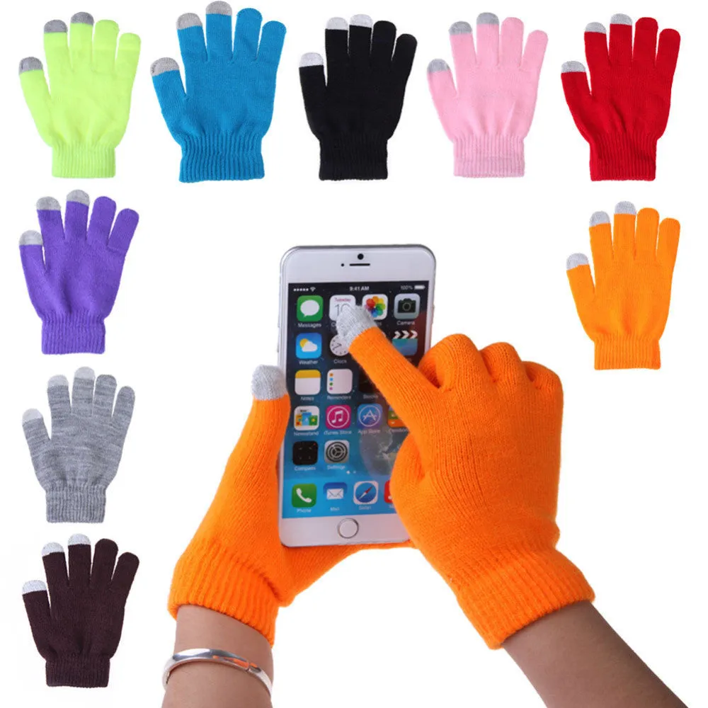 Women Men Touch Screen Soft Cotton Winter Gloves Warmer Smart For All phones