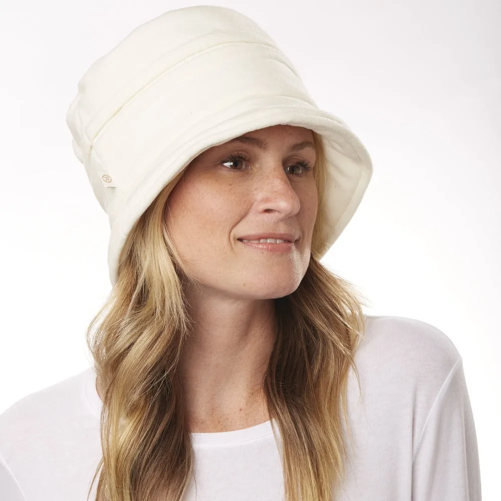 Women's Lined Recycled Fleece Water Repellent Cloche Hat