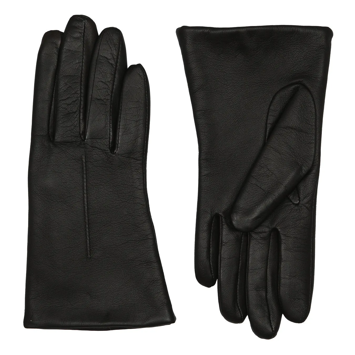 Women's Single-Point Fleece-Lined Leather Gloves