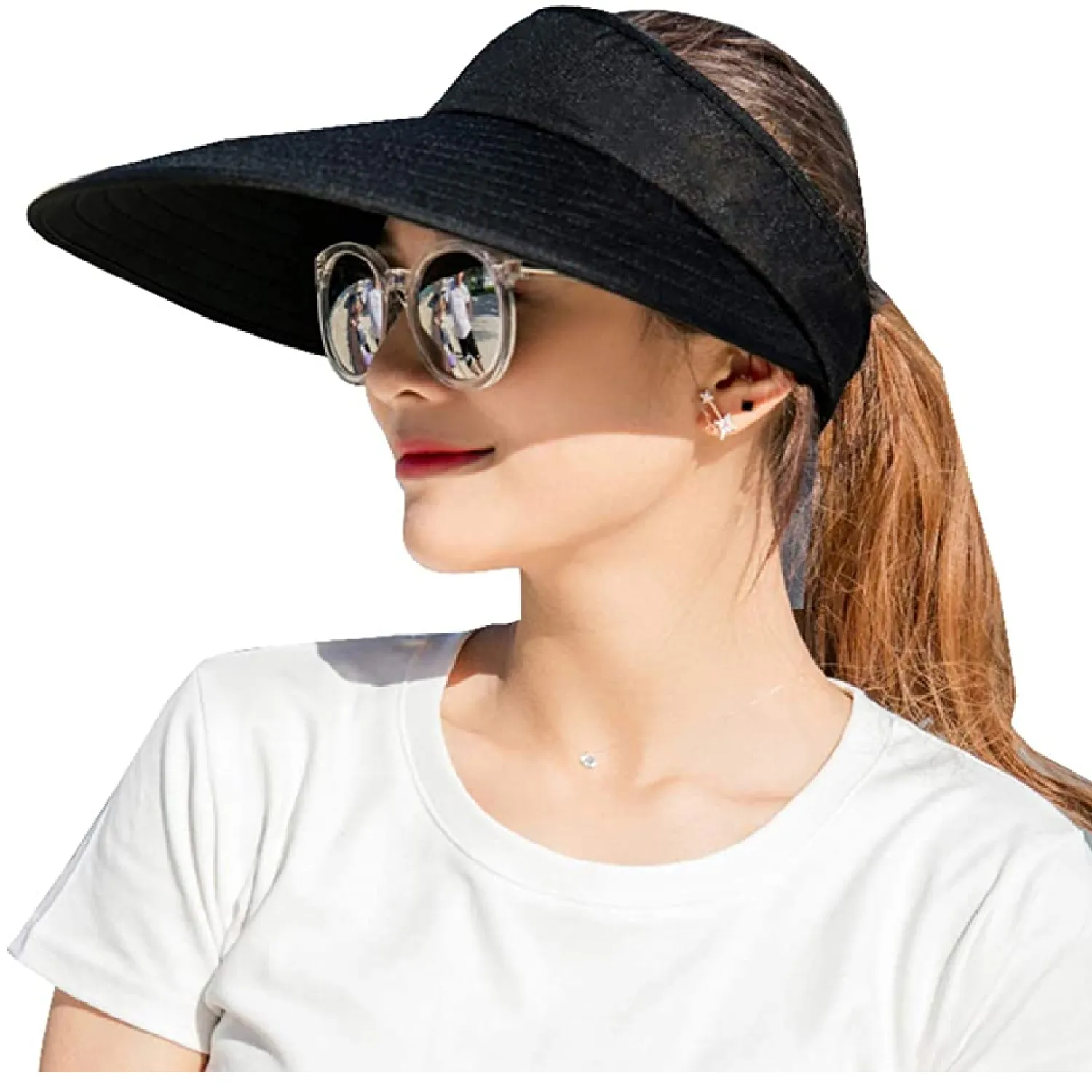 Women's Visor Hats | Large Brim Summer UV Protection Beach Cap